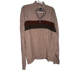 Tricots‎ st Raphael 1/4 zip cable knit sweater